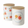 Boltze Vorratsdose Fruits 2-fach Sortiert 16 cm x 12 cm x 16 cm Orange