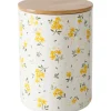 Boltze Vorratsdose Mayla 16 cm x Ø 12 cm Weiß-Gelb