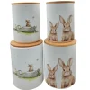 Boltze Vorratsdose-Set Knuffi 2-fach Sortiert 16 cm x 12 cm x 16 cm Weiß