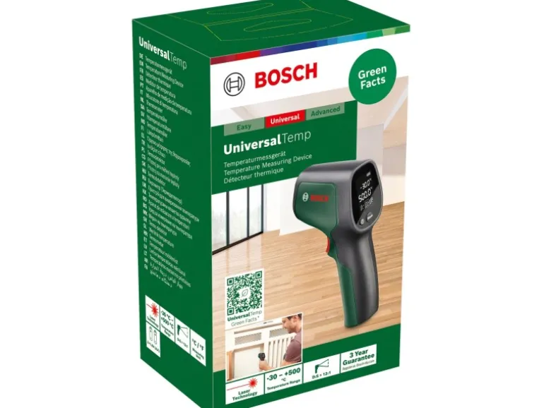 Bosch Infrarot-Thermometer UniversalTemp -30°C bis +500°C, 3 Materialgruppen