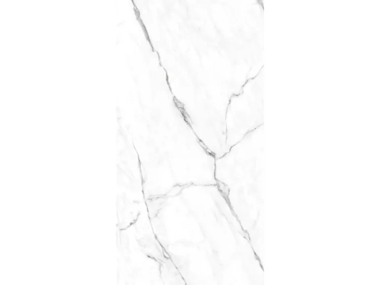 Breuer Duschrückwand Aluminium Hochglanzdekor 100 cm x 210 cm Marmor Weiß