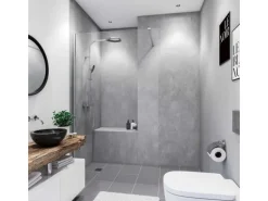 Breuer Duschrückwand Soft-Touch Seidenmatt Quick 72 Beton-Optik Grau 100x210 cm