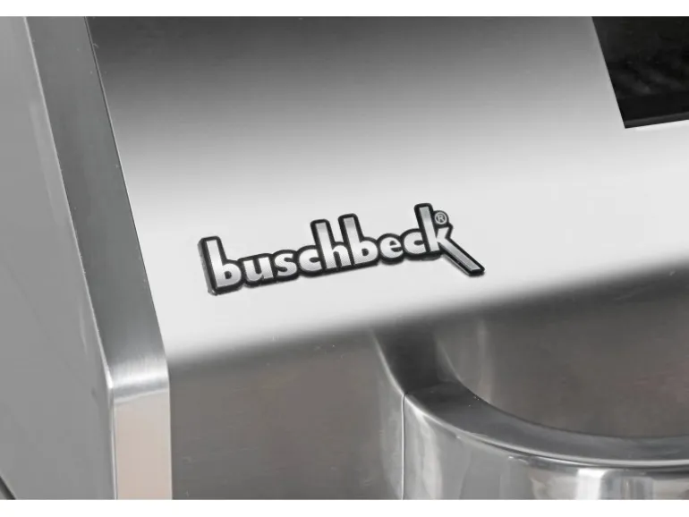 Buschbeck Outdoorküche Brighton aus Schwarzer Edelstahl mit Marmor-Platte
