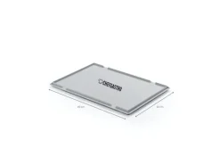 CHEFGASTRO Pizzaballenbox Mit Deckel HxBxT 8,5 x 30 x 40 cm 9 Liter Teigwanne Für Pizzateig Sstapelbare Pizzabox