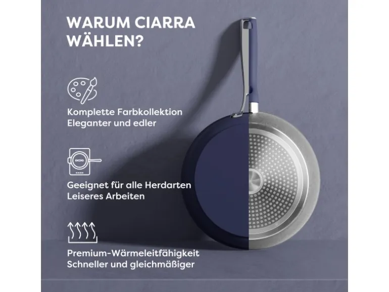 CIARRA Beyond Kochgeschirr Pfannenset 4-tlg Topf- & Pfannen-Sets Blau VMCWSM7