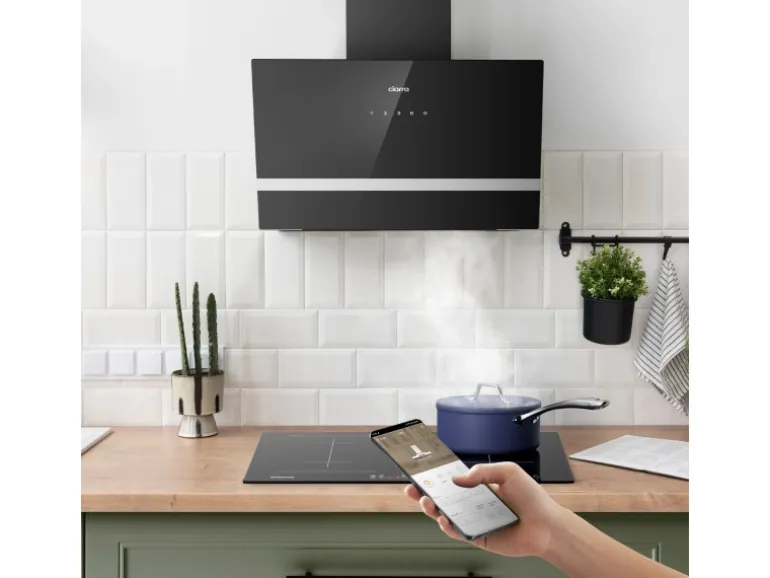 CIARRA Dunstabzugshaube 60 cm 650 m³/h A+++ Kopffrei WIFI-APP Touch Control VM6736HB