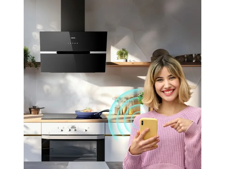 CIARRA Dunstabzugshaube 60 cm 650 m³/h A+++ Kopffrei WIFI-APP Touch Control VM6736FB