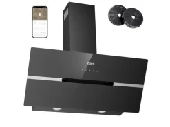 CIARRA Dunstabzugshaube A+++ 650 m³/h WIFI APP & Touch-Bedienung Kopffrei VM9736FB