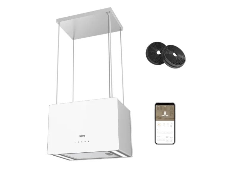 CIARRA Dunstabzugshaube A+++ 700 m³/h WIFI APP & Touch-Bedienung Inselhaube VM4850S