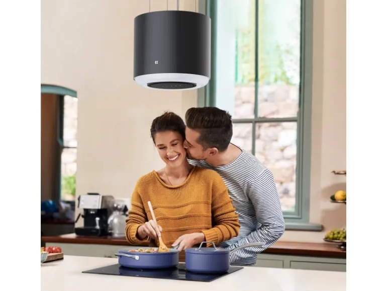 CIARRA Dunstabzugshaube A+ 550 m³/h WIFI APP & Touch-Bedienung Inselhaube VM4838B
