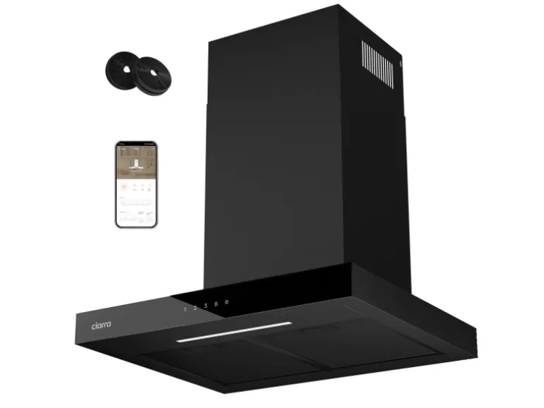 CIARRA Dunstabzugshaube A+++ 650 m³/h 60 cm WIFI-APP Touch Control VMB6102