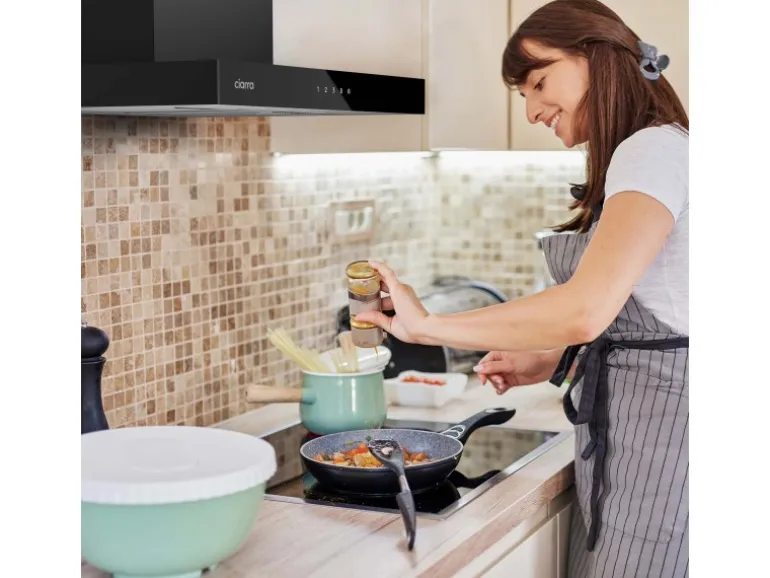 CIARRA Dunstabzugshaube A+++ 650 m³/h 60 cm WIFI-APP Touch Control VMB6102