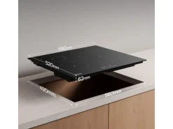 CIARRA Induktionskochfeld 60 cm 3 Kochfelder Einbau-Induktion VM3BIH-F