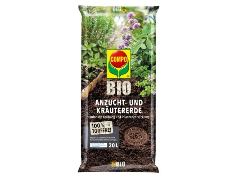Compo Bio Anzucht- und Kräutererde Torffrei 20 l