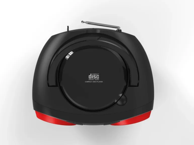 Cyberlux CL-810 CD-Player mit LED-Discolichter CD/MP3/USB Radio Schwarz/Rot