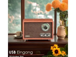 Cyberlux CL-3080 Retro-Radio mit Bluetooth USB SD AM/FM Radio
