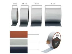 Daprona Butylband 10m x 150mm Alu Silber Reperaturband Dichtband