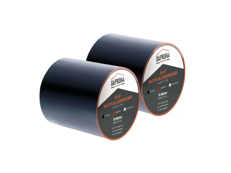 Daprona Butylband 2x 10m x 150mm Alu Schwarz Reperaturband Dichtband