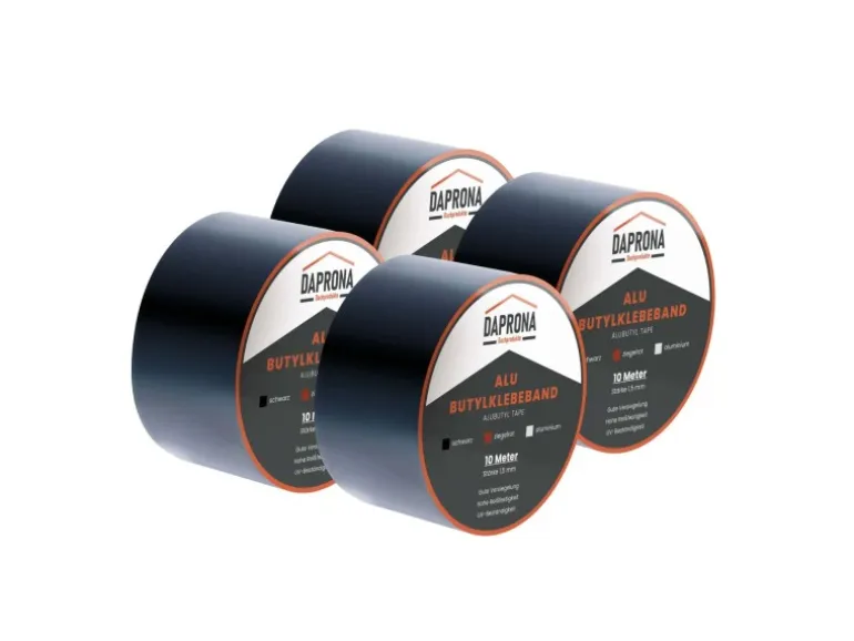 Daprona Butylband 4x 10m x 75mm Alu Schwarz Reperaturband Dichtband