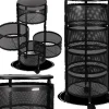 deluxe4home Rollwagen mit 4 schwenkbaren Ebenen 30x30x78 cmRund