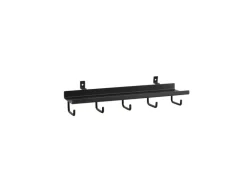 Denpanels Regal 5 Haken für Akustikpaneel inkl. Schrauben 30 cm x 7,2 cm Schwarz