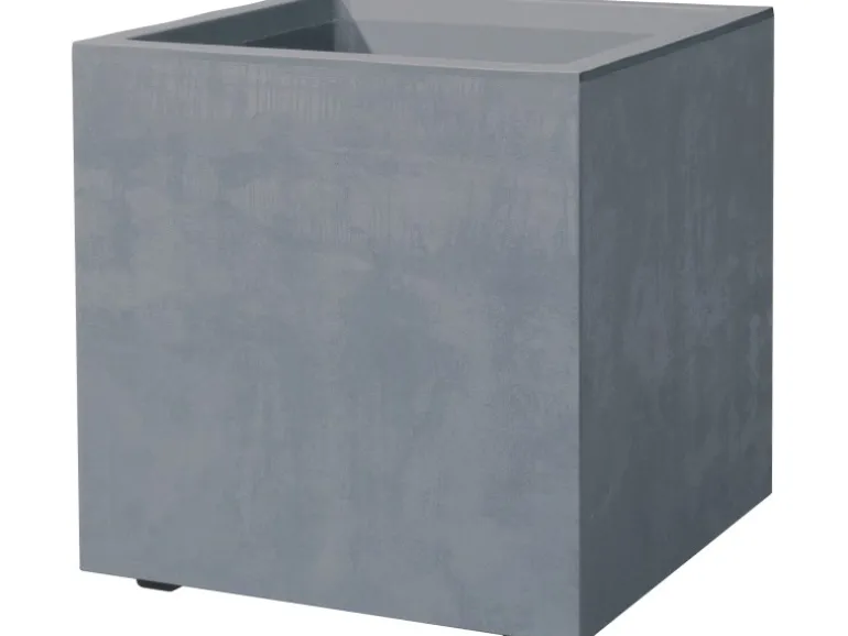 Deroma Pflanztopf Quadro Millenium 39 cm x 39 cm x 39 cm Aschgrau