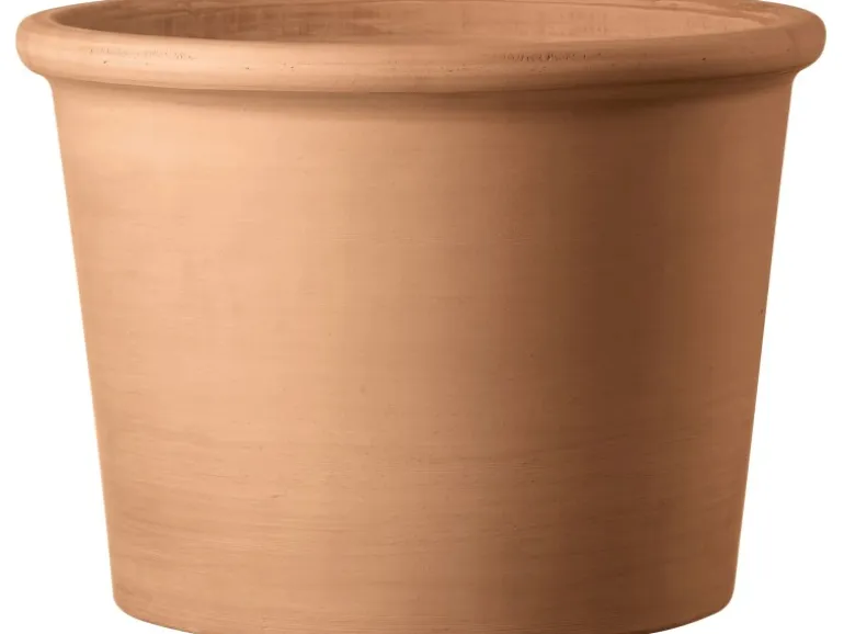 Deroma Pflanztopf Zylinder Bordato 33 cm Weiß
