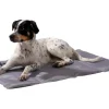 Dobar Große Kühlmatte für Hunde mit Pfoten Muster 99,5 x 70 cm Grau