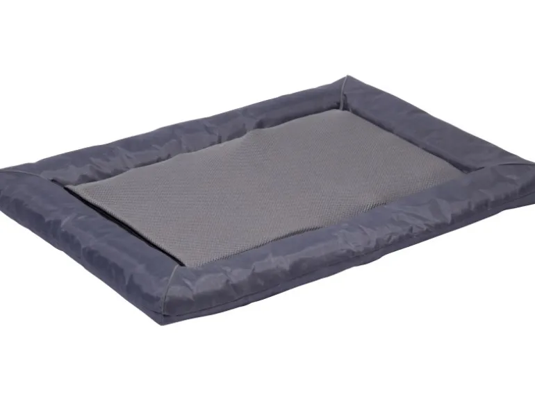 Dobar Liegekissen mit Herausnehmbarer Kühlmatte 76 cm x 58 cm x 7 cm Grau