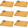 DuneDesign Raclette Teller Set mit Dipschale für 6 Personen 30 x 25 cm