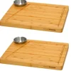 DuneDesign Raclette Teller Set mit Dipschale für 2 Personen 30 x 25 cm