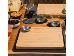 DuneDesign Raclette Teller Set mit Dipschale für 2 Personen 30 x 25 cm