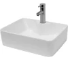 ECD Germany Design Waschbecken Waschtisch 480 x 380 x 140 mm inkl Ablaufgarnitur