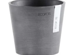 Ecopots Pflanztopf Amsterdam Ø 13 cm x 11 cm Grau