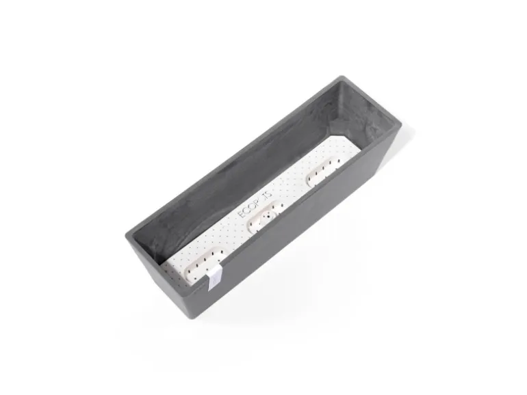 Ecopots Pflanztopf Bruges Grau 55 cm x 17 cm