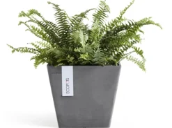 Ecopots Pflanztopf Rotterdam 20 cm x 20 cm x 17,5 cm Grau