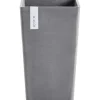 Ecopots Pflanztopf Rotterdam 30 cm x 30 cm x 50 cm Grau
