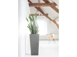 Ecopots Pflanztopf Rotterdam High 32,5 cm x 32,5 cm Grau