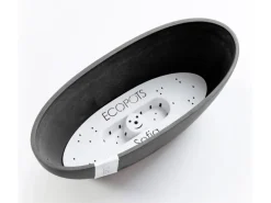 Ecopots Pflanztopf Sofia+WasBeh Dunkelgrau 30 cm