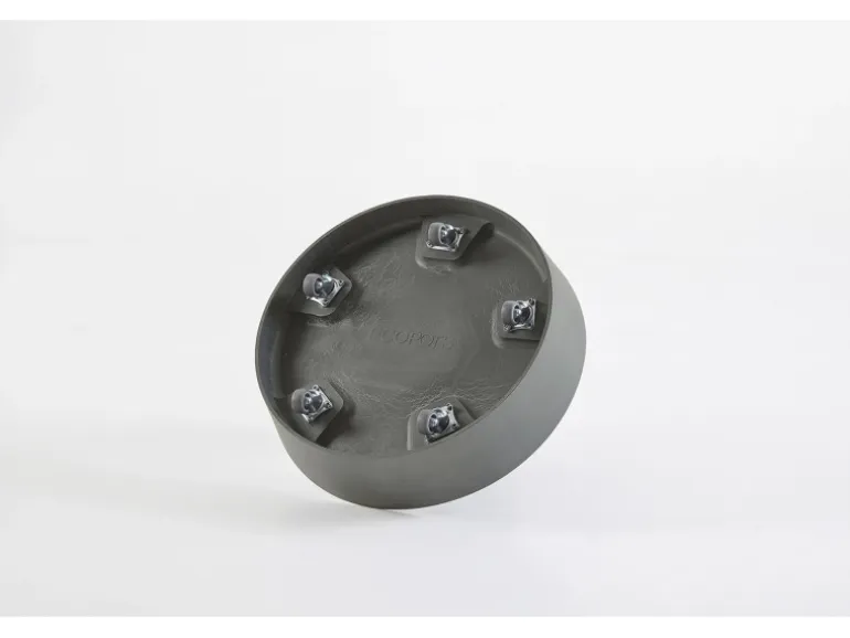 Ecopots Untersetzer mit Rollen Amsterdam Ø 34 cm Grau