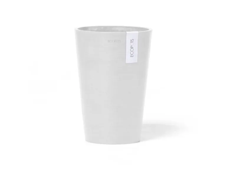 Ecopots Vase Pisa Weiß 21 cm x 30 cm