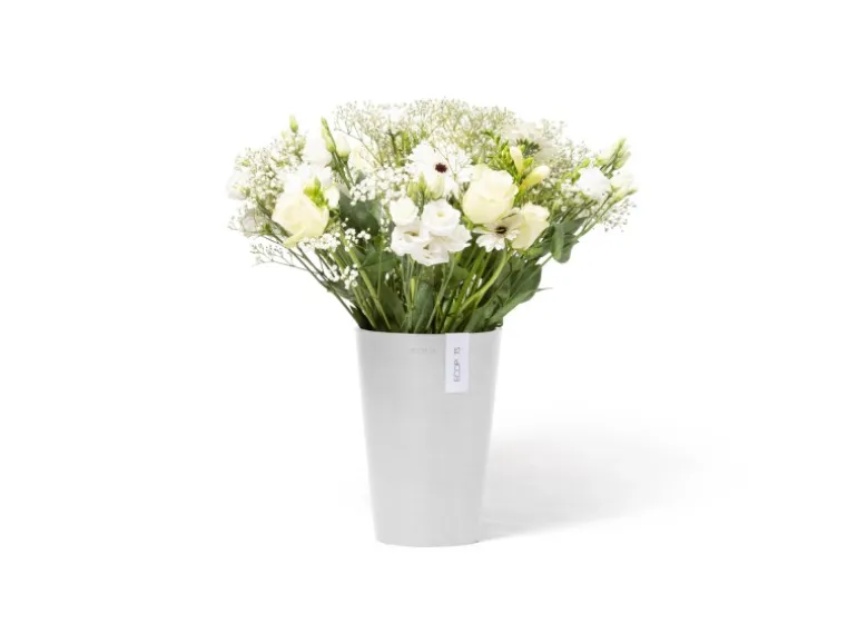 Ecopots Vase Pisa Weiß 21 cm x 30 cm