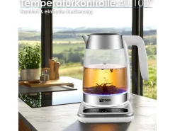 Ecosa EO-695 Teekocher mit Temperatureinstellung BPA-Frei 1,8L 2200 Watt Weiß