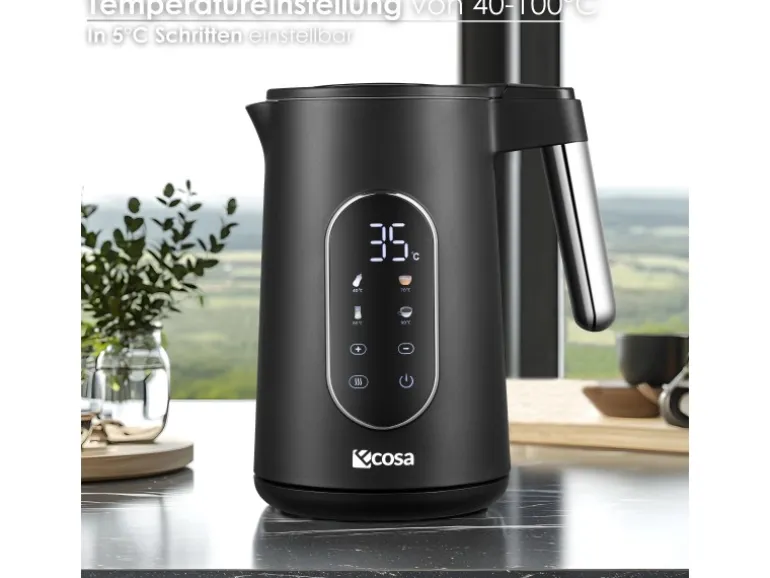 Ecosa EO-690 Wasserkocher mit Temperatureinstellung 1,7 L