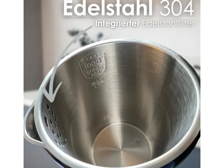 Ecosa EO-690 Wasserkocher mit Temperatureinstellung 1,7 L