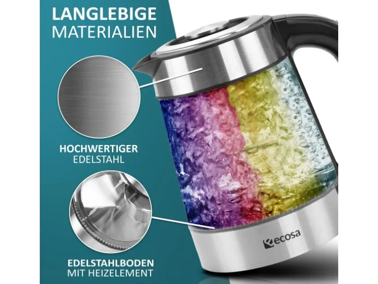 Ecosa EO-600 Wasserkocher mit Temperatureinstellung