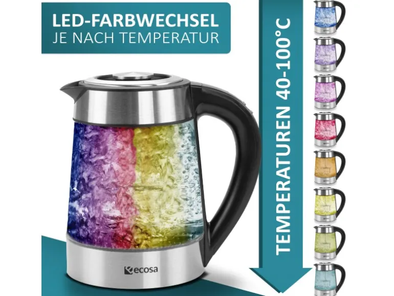 Ecosa EO-600 Wasserkocher mit Temperatureinstellung