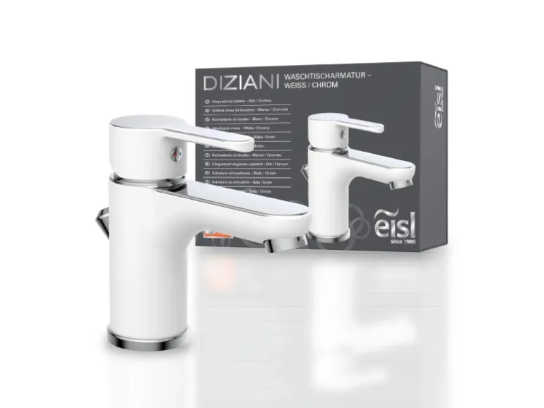 Eisl DIZIANI Waschtischarmatur Weiß-Chrom