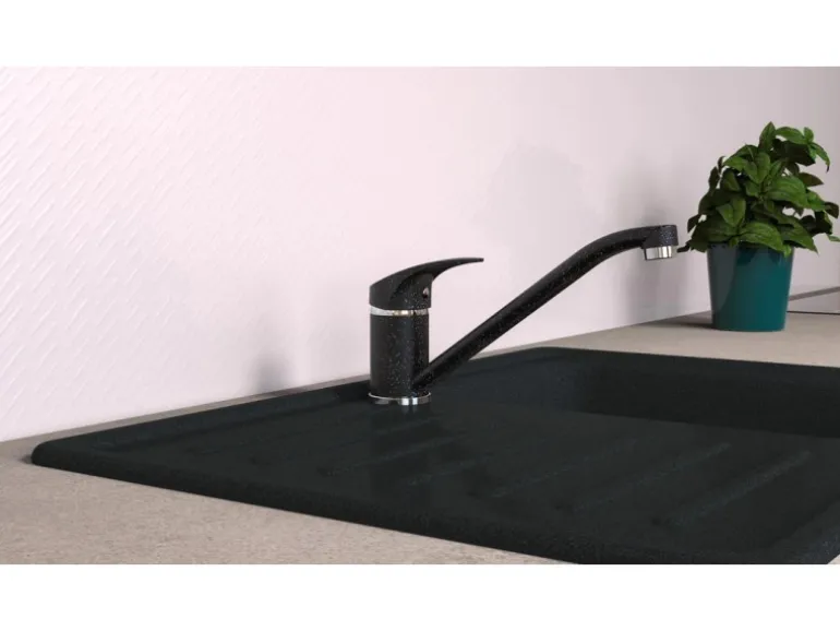 Eisl Spültischarmatur Granit Granit Schwarz