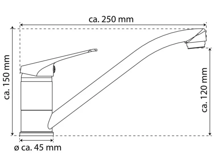 Eisl Spültischarmatur Speed Schwarz Matt Chrom